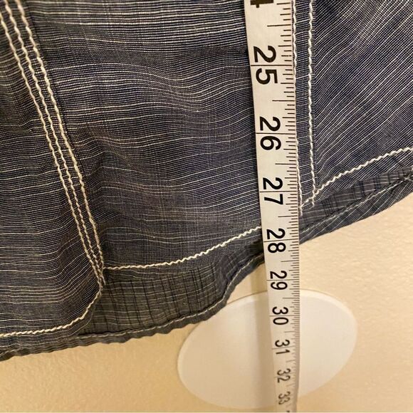 Buckle BKE black label standard fit shirt Short sleeve button up casual blue L - Picture 6 of 8